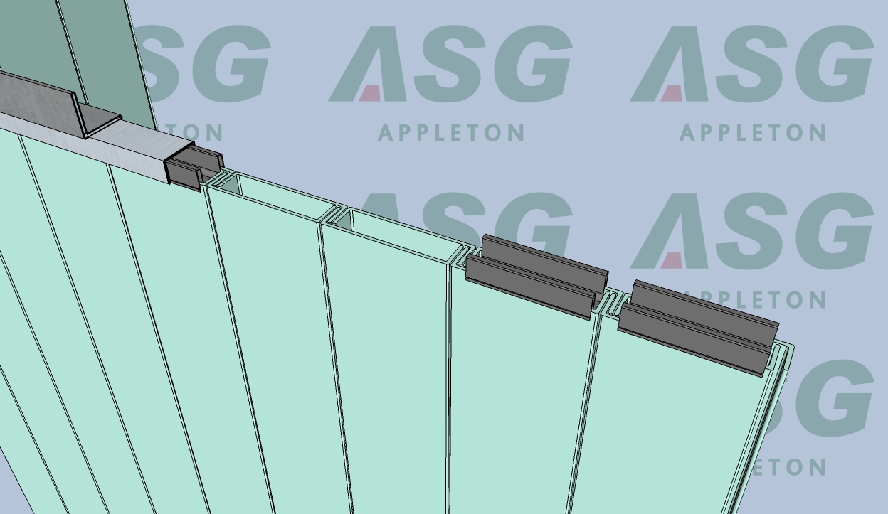 U型玻璃3D结构节点图