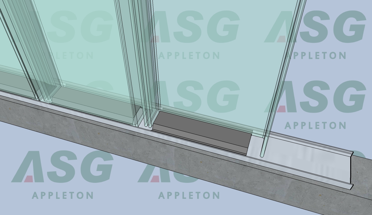 U型玻璃3D结构节点图