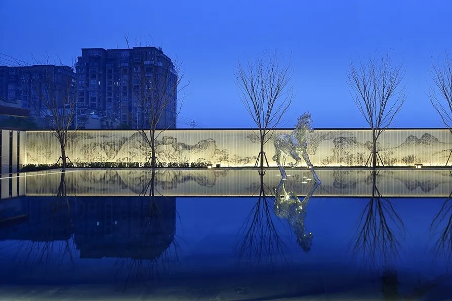 U型玻璃水墨画,U玻山水画