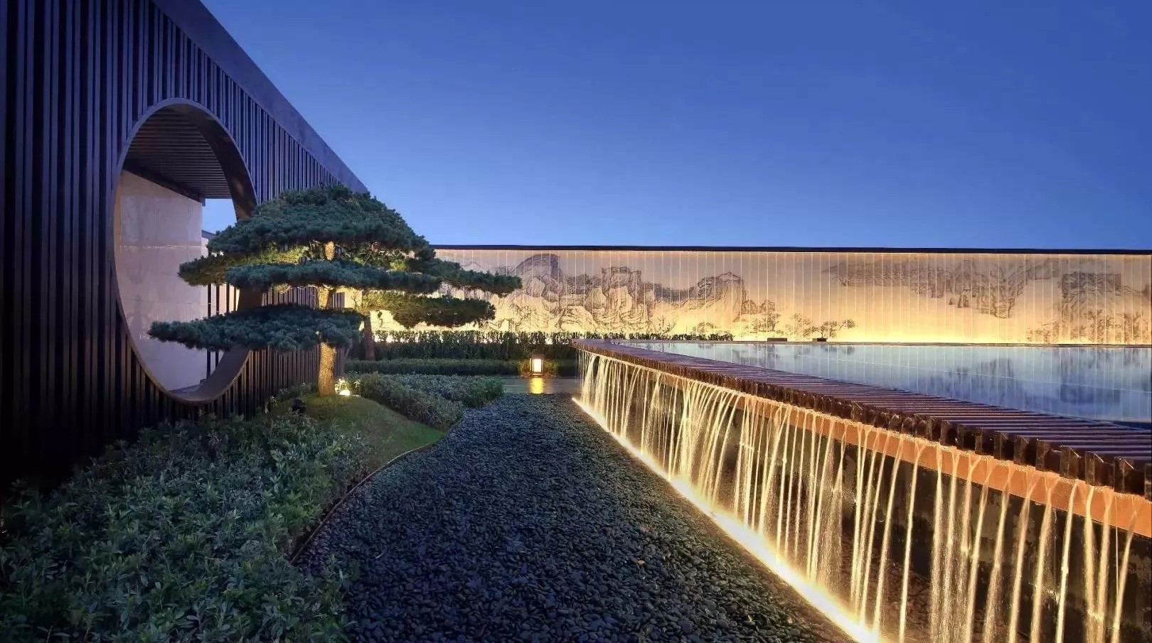 U型玻璃水墨画,U玻山水画