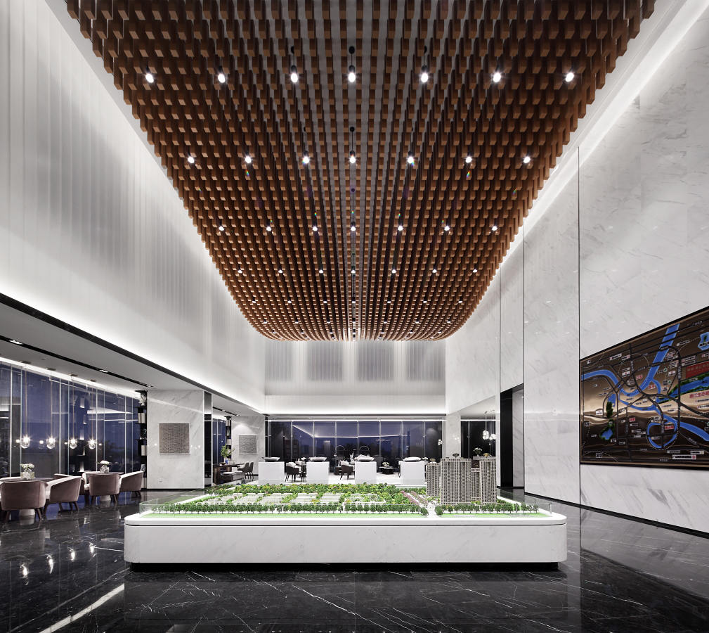 U型玻璃,U玻,隔断,室内,售楼处