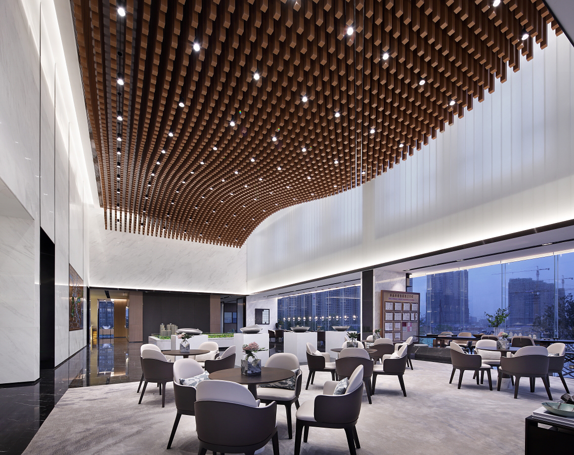 U型玻璃,U玻,隔断,室内,售楼处