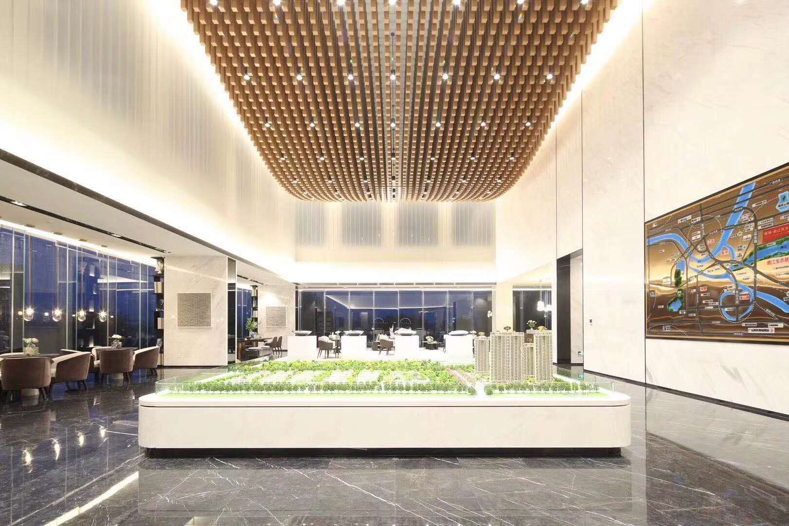 U型玻璃,U玻,隔断,室内,售楼处